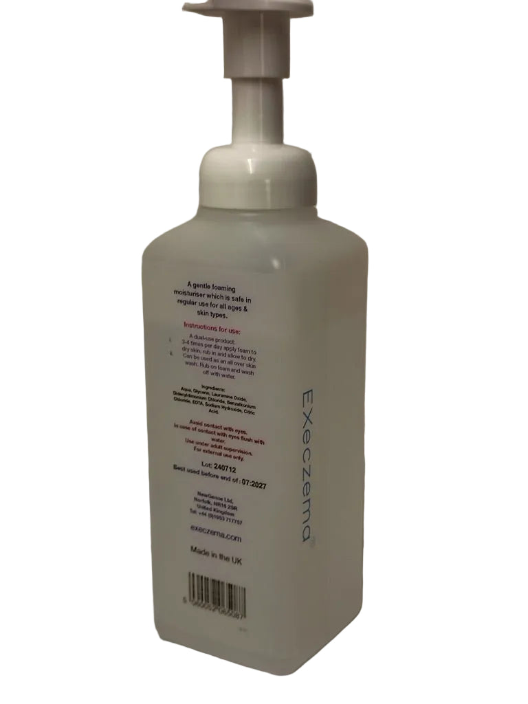 Eczema Foam Emollient Moisturiser 500ml - EXeczema